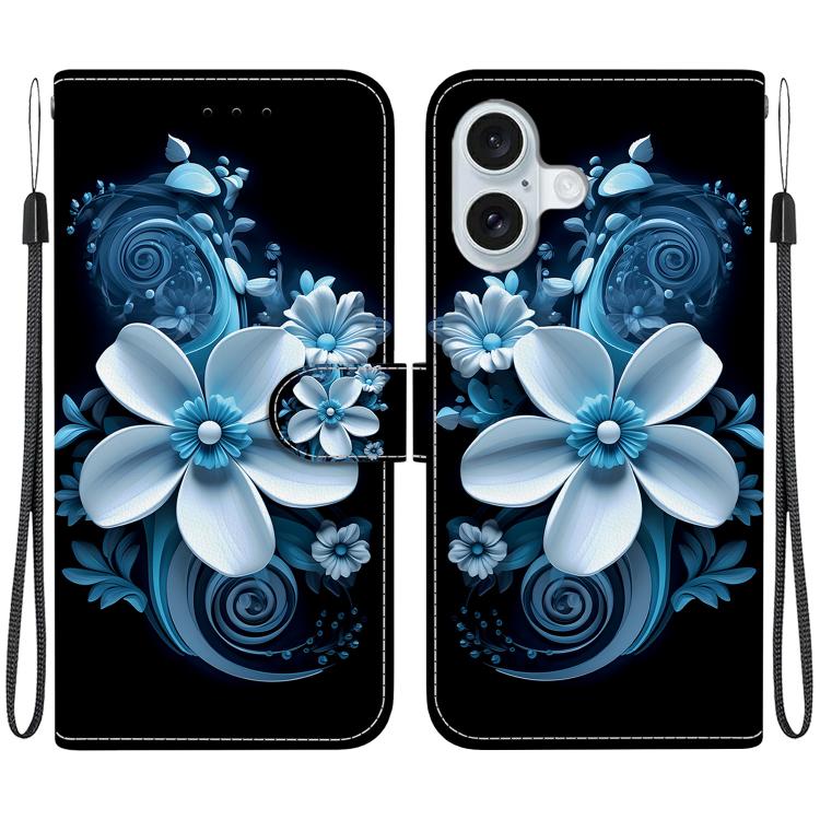 Crystal Texture Colored Drawing Leather Phone Case