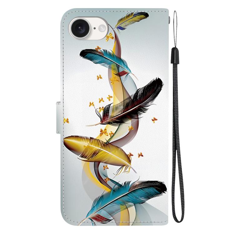 Crystal Texture Colored Drawing Leather Phone Case