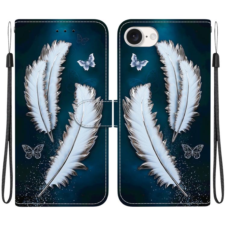 Crystal Texture Colored Drawing Leather Phone Case