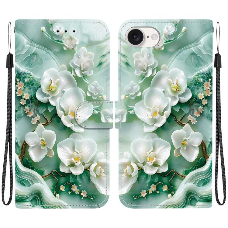Crystal Texture Colored Drawing Leather Phone Case