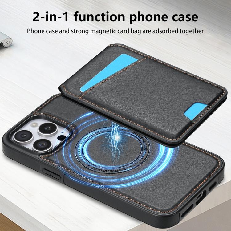 Skin Feel Detachable Card Bag Magsafe Phone Case, For iPhone 16 Pro Max, For iPhone 16 Pro, For iPhone 16 Plus, For iPhone 16