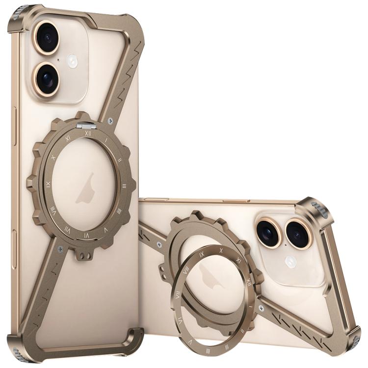 Z-shaped Frameless Metal 360 Holder MagSafe Phone Case, For iPhone 16 Pro Max, For iPhone 16 Pro, For iPhone 16 Plus, For iPhone 16, For iPhone 15 Pro Max, For iPhone 15 Pro