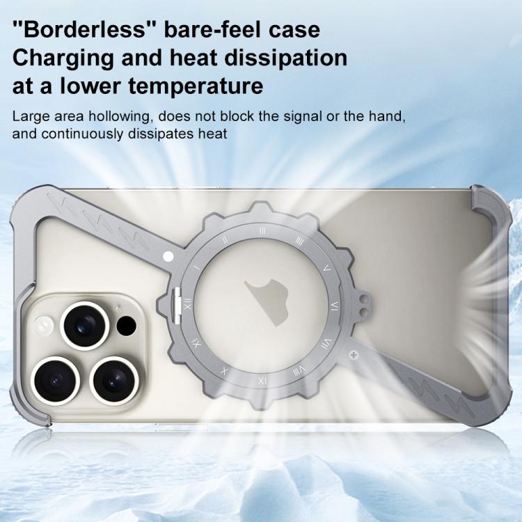 Z-shaped Frameless Metal 360 Holder MagSafe Phone Case, For iPhone 16 Pro Max, For iPhone 16 Pro, For iPhone 16 Plus, For iPhone 16, For iPhone 15 Pro Max, For iPhone 15 Pro