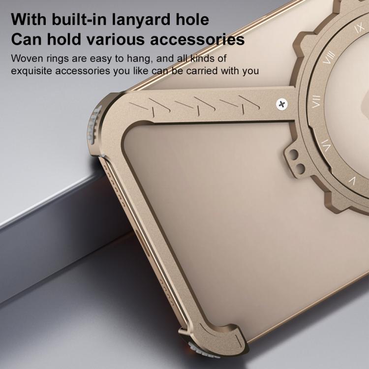 Z-shaped Frameless Metal 360 Holder MagSafe Phone Case, For iPhone 13