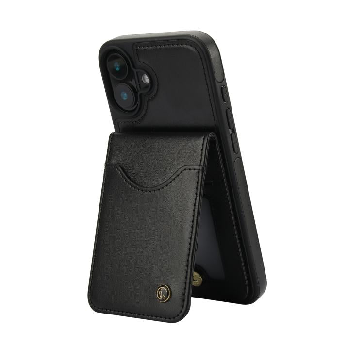 AwQuer Vertical Flip Card Bag Holder Leather Phone Case, For iPhone 16, For iPhone 15 Pro Max, For iPhone 15 Pro