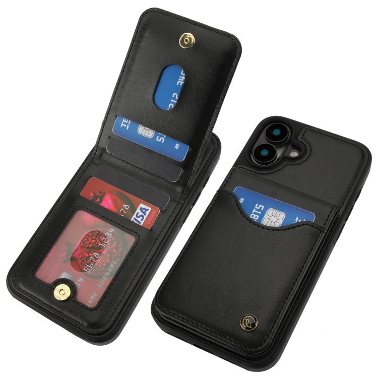 AwQuer Vertical Flip Card Bag Holder Leather Phone Case, For iPhone 16, For iPhone 15 Pro Max, For iPhone 15 Pro