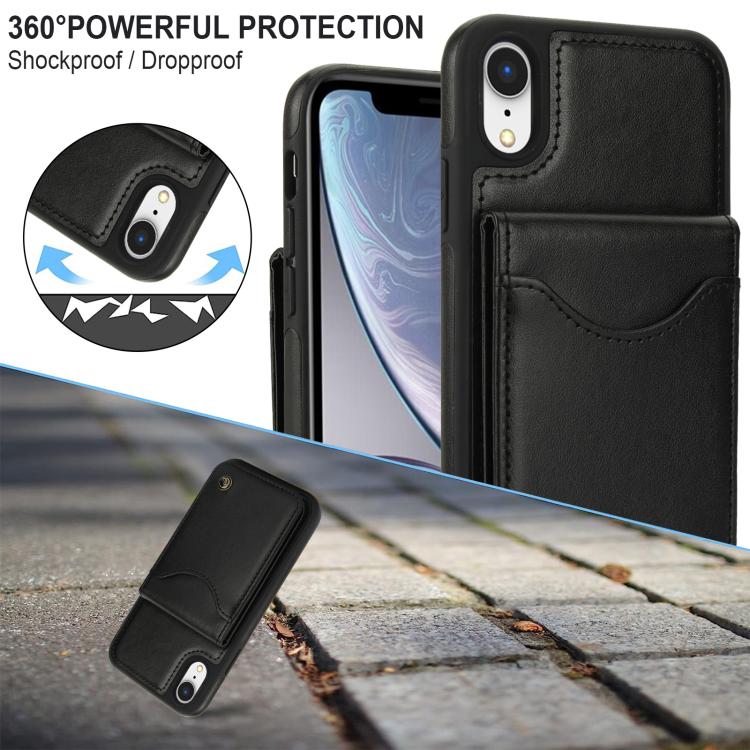 AwQuer Vertical Flip Card Bag Holder Leather Phone Case, For iPhone XR, For iPhone XS Max, For iPhone 7 Plus / 8 Plus