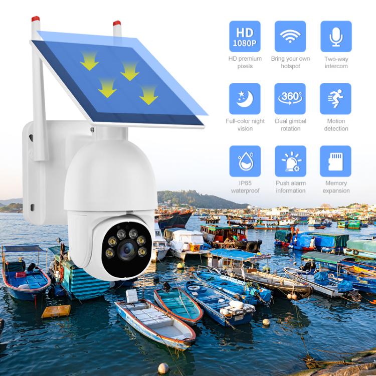 1080P Outdoor Low Power Solar Panel HD WiFi Surveillance Camera, with Battery, without Battery