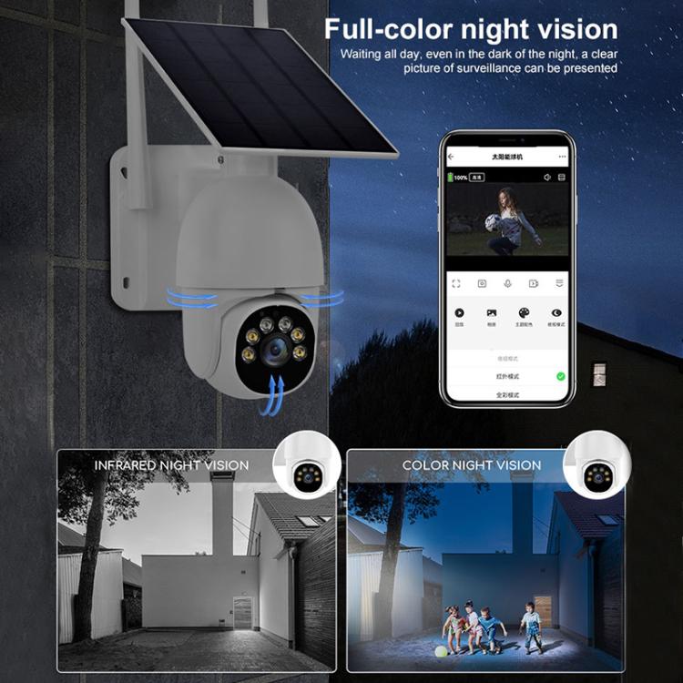 1080P Outdoor Low Power Solar Panel HD WiFi Surveillance Camera, with Battery, without Battery