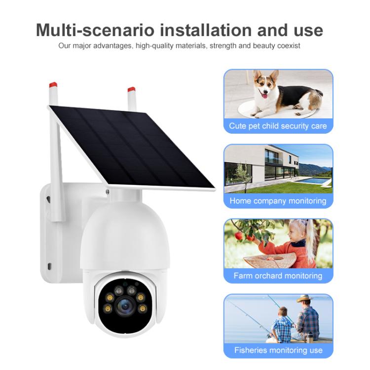 1080P Outdoor Low Power Solar Panel HD WiFi Surveillance Camera, with Battery, without Battery