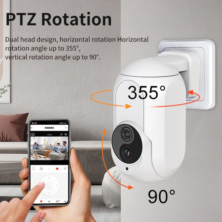 Home Socket Type WiFi Surveillance Camera Support Night Vision & Two-way Intercom, US Plug, EU Plug