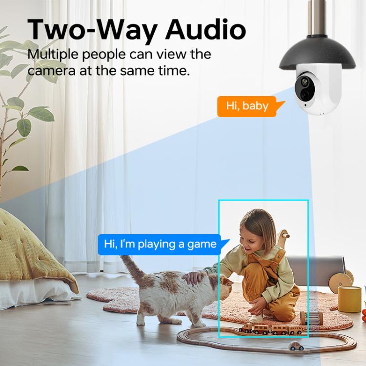 1080P Bulb Type WiFi Surveillance Camera Support Night Vision & Two-way Intercom & Motion Detection, K8