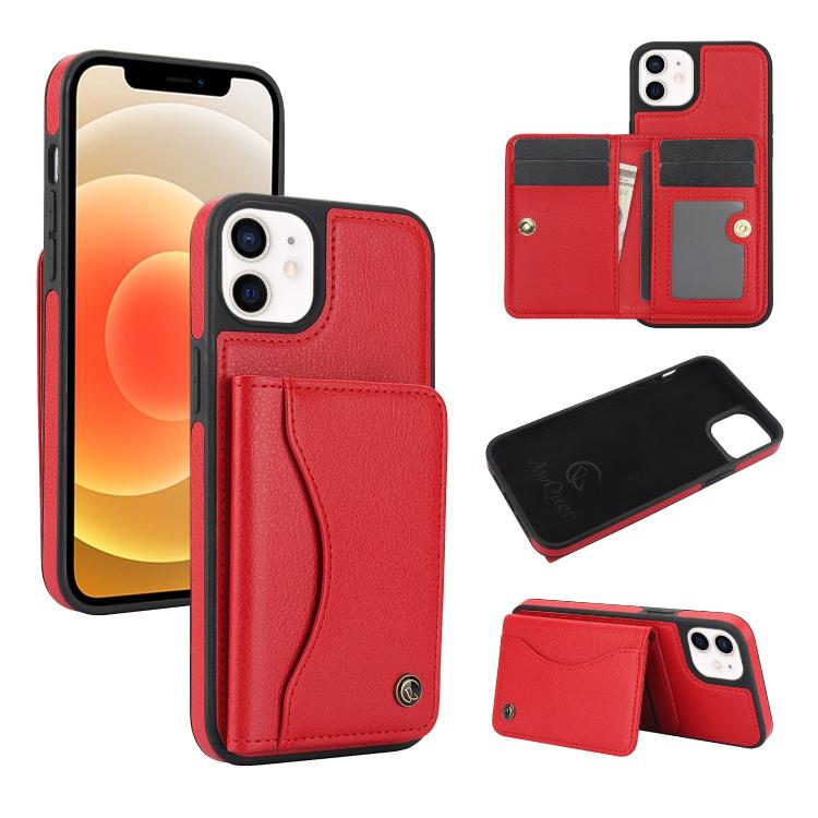 AwQuer Horizontal Flip Card Bag Holder Leather Phone Case, For iPhone 7 / 8 / SE 2022, For iPhone 13 Pro Max, For iPhone 13 Pro, For iPhone 12 / 12 Pro