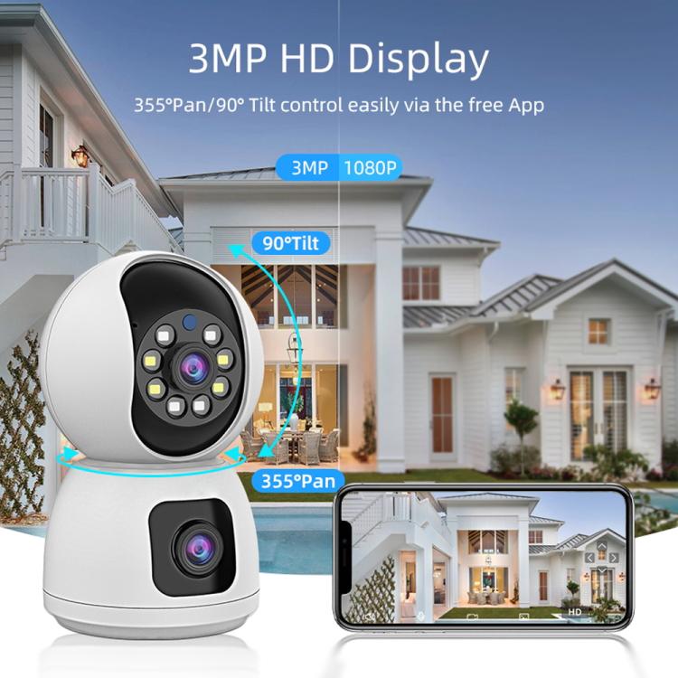 K12 1080P HD Dual Lens Dual Picture Wireless WiFi Camera