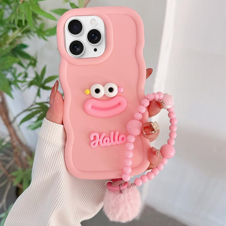 Cartoon Sausage Mouth TPU Phone Case with Bead Chain, For iPhone 11 Pro, For iPhone XS / X, For iPhone XR, For iPhone XS Max
