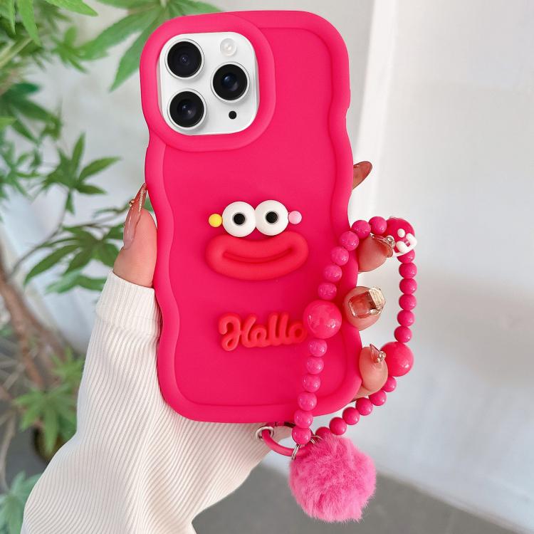 Cartoon Sausage Mouth TPU Phone Case with Bead Chain, For iPhone 11 Pro, For iPhone XS / X, For iPhone XR, For iPhone XS Max