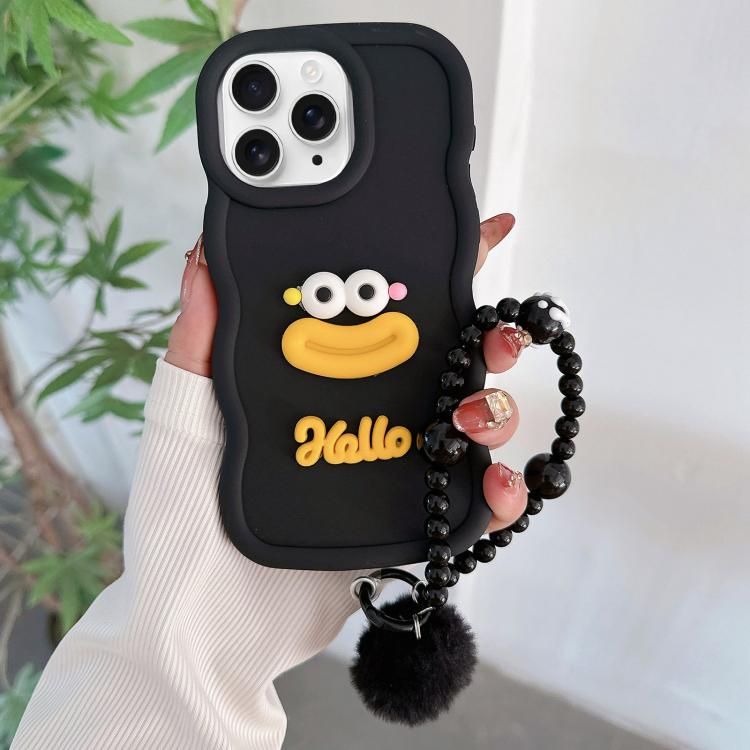 Cartoon Sausage Mouth TPU Phone Case with Bead Chain, For iPhone 11 Pro, For iPhone XS / X, For iPhone XR, For iPhone XS Max