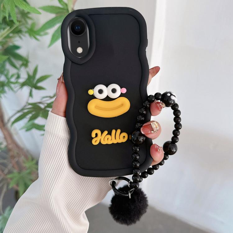 Cartoon Sausage Mouth TPU Phone Case with Bead Chain, For iPhone 11 Pro, For iPhone XS / X, For iPhone XR, For iPhone XS Max