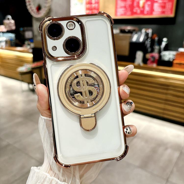 Space MagSafe Holder Phone Case with Lens Film, For iPhone 15 Pro Max, For iPhone 15 Pro, For iPhone 15 Plus, For iPhone 15