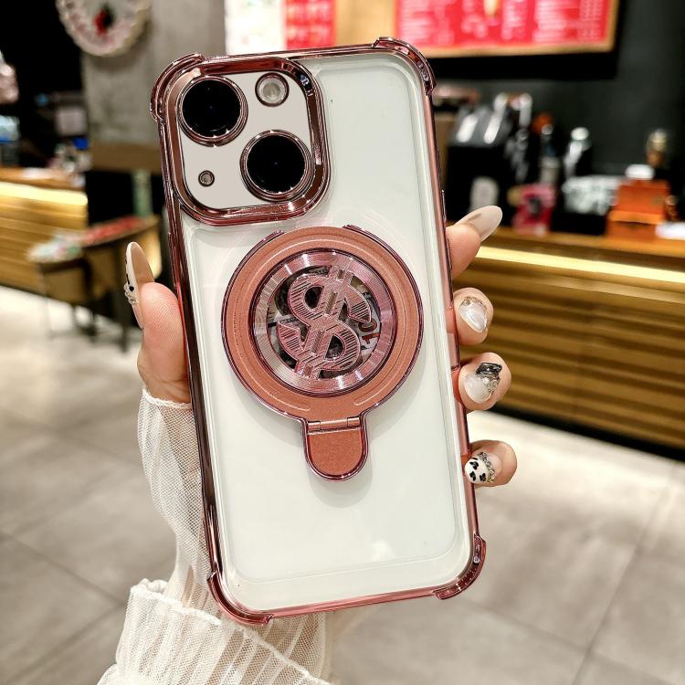 Space MagSafe Holder Phone Case with Lens Film, For iPhone 15 Pro Max, For iPhone 15 Pro, For iPhone 15 Plus, For iPhone 15
