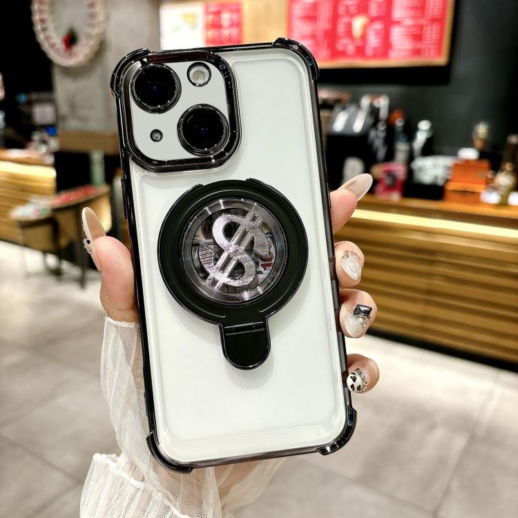 Space MagSafe Holder Phone Case with Lens Film, For iPhone 15 Pro Max, For iPhone 15 Pro, For iPhone 15 Plus, For iPhone 15