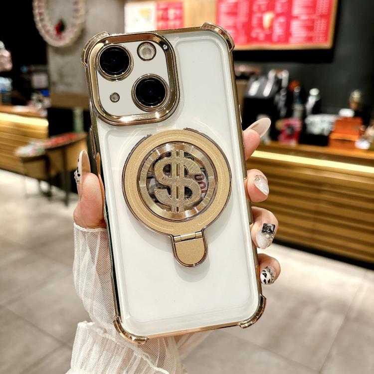 Space MagSafe Holder Phone Case with Lens Film, For iPhone 15 Pro Max, For iPhone 15 Pro, For iPhone 15 Plus, For iPhone 15