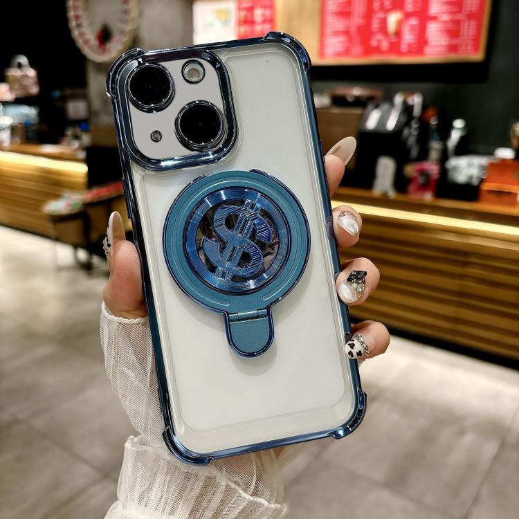 Space MagSafe Holder Phone Case with Lens Film, For iPhone 15 Pro Max, For iPhone 15 Pro, For iPhone 15 Plus, For iPhone 15