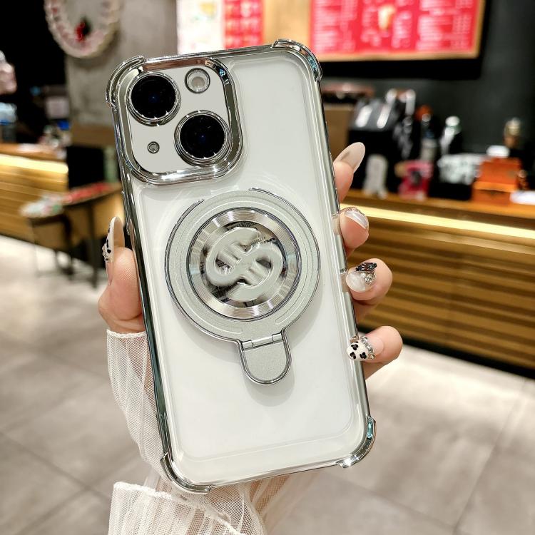 Space MagSafe Holder Phone Case with Lens Film, For iPhone 15 Pro Max, For iPhone 15 Pro, For iPhone 15 Plus, For iPhone 15