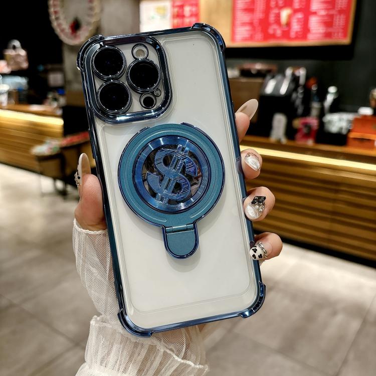 Space MagSafe Holder Phone Case with Lens Film, For iPhone 15 Pro Max, For iPhone 15 Pro, For iPhone 15 Plus, For iPhone 15