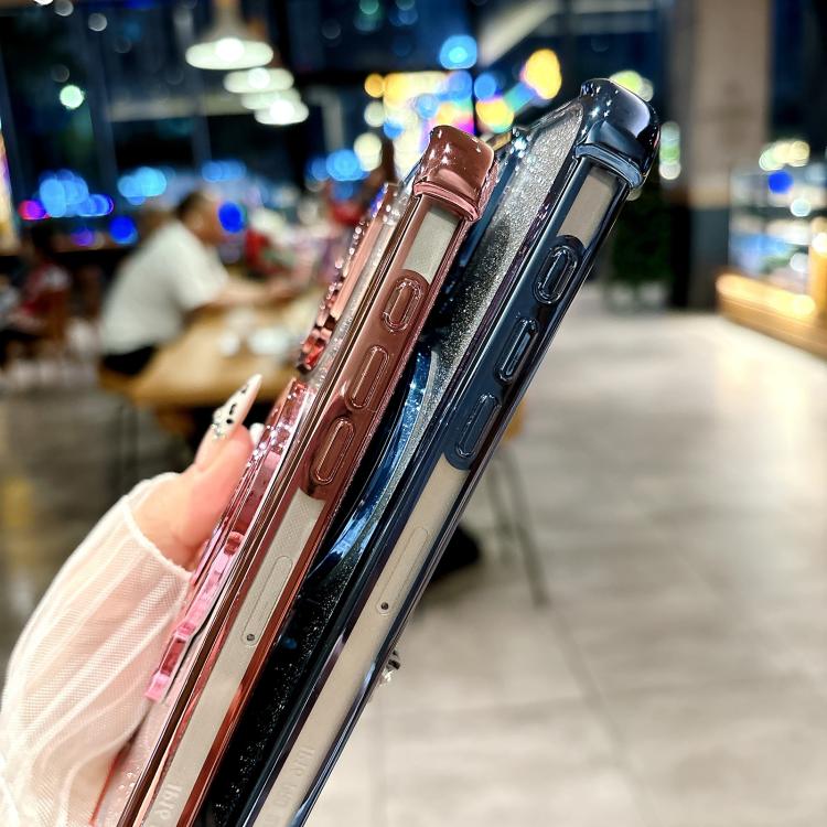 Space Gradient Glitter MagSafe Holder Phone Case with Lens Film, For iPhone 11 Pro