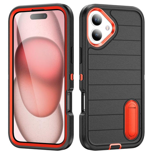 Defender Gen2 Rugged PC + Silicone Phone Case with Holder, For iPhone 16