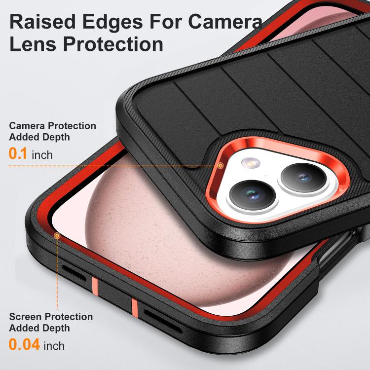 Defender Gen2 Rugged PC + Silicone Phone Case with Holder, For iPhone 16