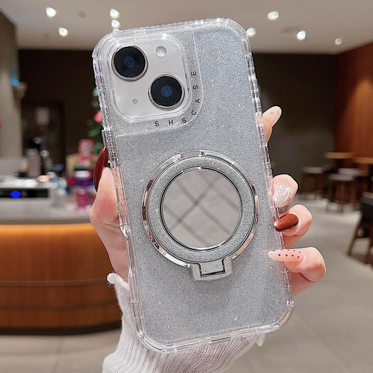 Mirror Holder Glitterr MagSafe Phone Case, For iPhone 15 Pro Max, For iPhone 15 Pro, For iPhone 15 Plus, For iPhone 15