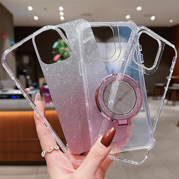 Mirror Holder Glitterr MagSafe Phone Case, For iPhone 15 Pro Max, For iPhone 15 Pro, For iPhone 15 Plus, For iPhone 15