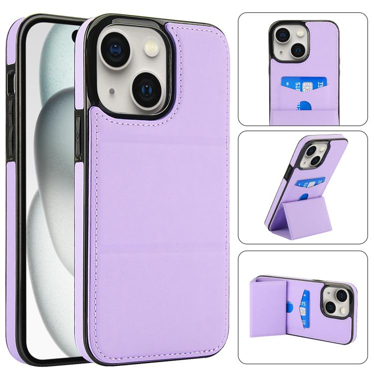 Tri-fold Holder Leather Phone Case with Card Slot, For iPhone 15 Pro Max, For iPhone 15 Pro, For iPhone 15 Plus, For iPhone 15