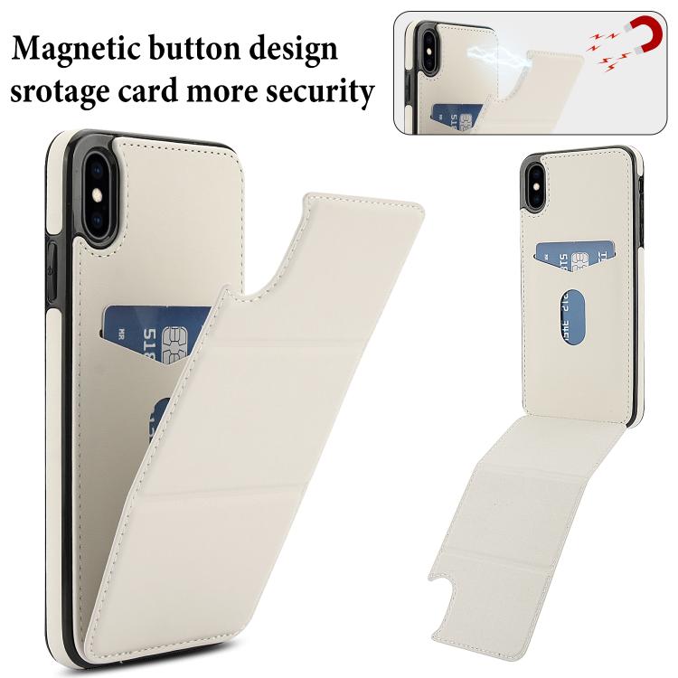 Tri-fold Holder Leather Phone Case with Card Slot, For iPhone XS / X, For iPhone XR, For iPhone XS Max, For iPhone 8 Plus / 7 Plus