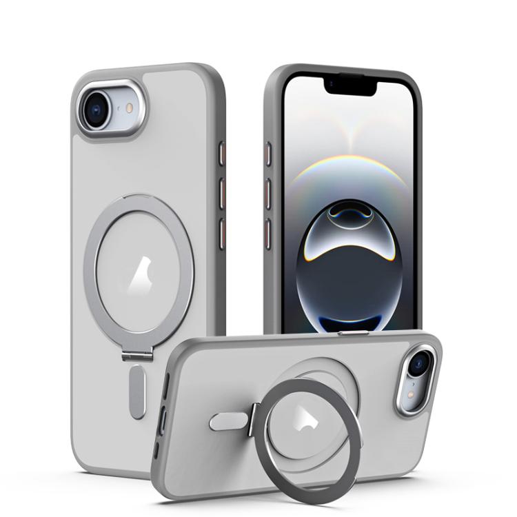 Airbag MagSafe Shockproof Frosted Phone Case with Fold Holder, For iPhone 17 Pro Max, For iPhone 17 Pro, For iPhone 17, For iPhone 17 Air, For iPhone 16e