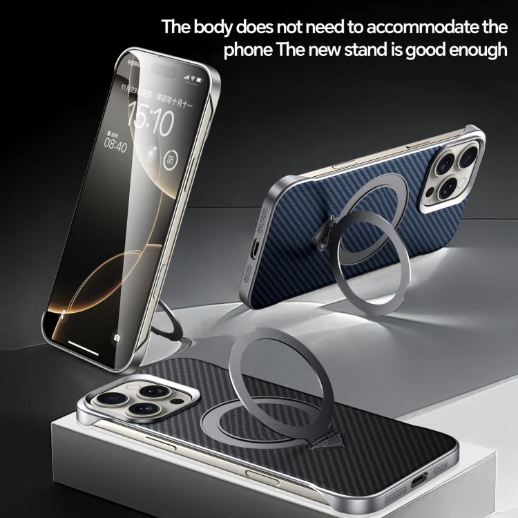 SULADA Kevlar Texture MagSafe Magnetic Holder Phone Case, For iPhone 15