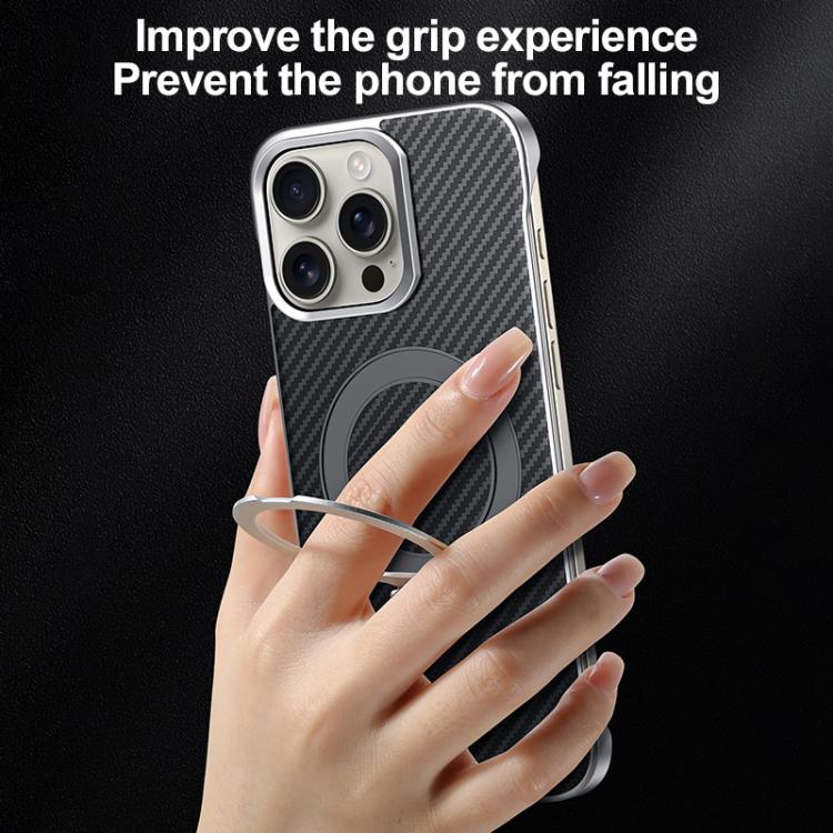 SULADA Kevlar Texture MagSafe Magnetic Holder Phone Case, For iPhone 15