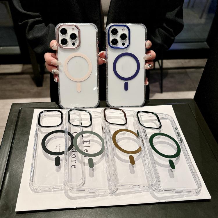 Color Diamond PC Hybrid TPU MagSafe Magnetic Phone Case, For iPhone 11