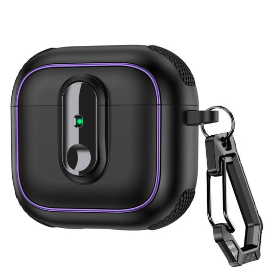 Armor Magnetic Wireless Earphones Case with Security Lock, For AirPods 4, For AirPods Pro 2