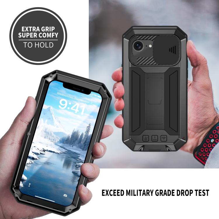 Sliding Camera IP68 Waterproof Holder Phone Case, For iPhone 16e