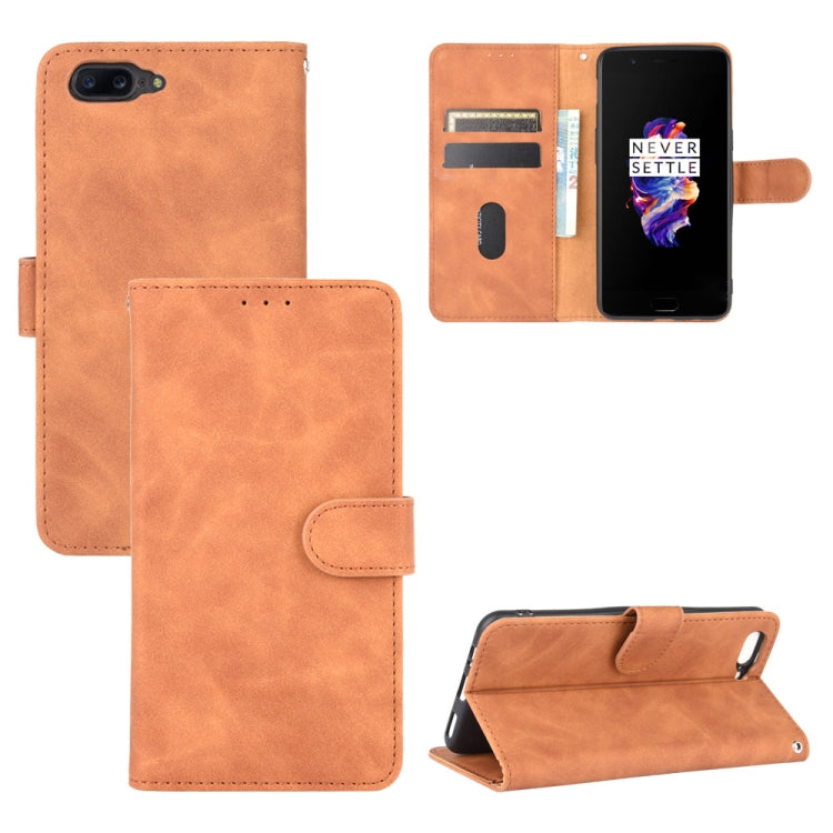 Solid Color Skin Feel Magnetic Buckle Horizontal Flip Calf Texture PU Leather Case with Holder & Card Slots & Wallet, For OnePlus Nord, For OnePlus 8, For OnePlus 5, For OnePlus 8 Pro, For OnePlus 5T, For OnePlus 6