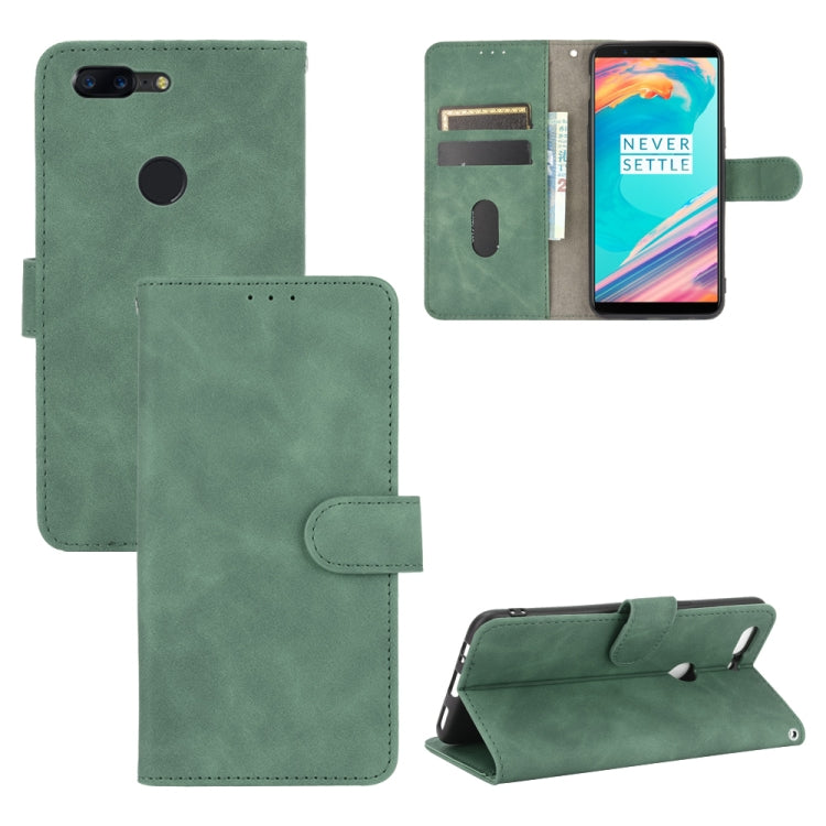 Solid Color Skin Feel Magnetic Buckle Horizontal Flip Calf Texture PU Leather Case with Holder & Card Slots & Wallet, For OnePlus 5T, For BlackBerry KEY2, For OnePlus 6, For BlackBerry Keyone