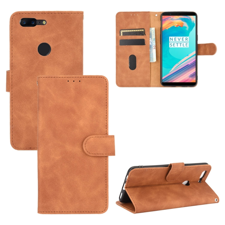 Solid Color Skin Feel Magnetic Buckle Horizontal Flip Calf Texture PU Leather Case with Holder & Card Slots & Wallet, For OnePlus Nord, For OnePlus 8, For OnePlus 5, For OnePlus 8 Pro, For OnePlus 5T, For OnePlus 6