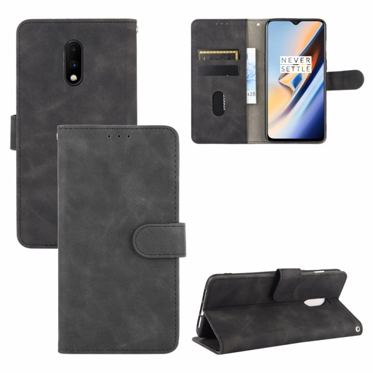 Solid Color Skin Feel Magnetic Buckle Horizontal Flip Calf Texture PU Leather Case with Holder & Card Slots & Wallet, For OnePlus 6T, For OnePlus 7, For BlackBerry Priv, For OnePlus 7 Pro