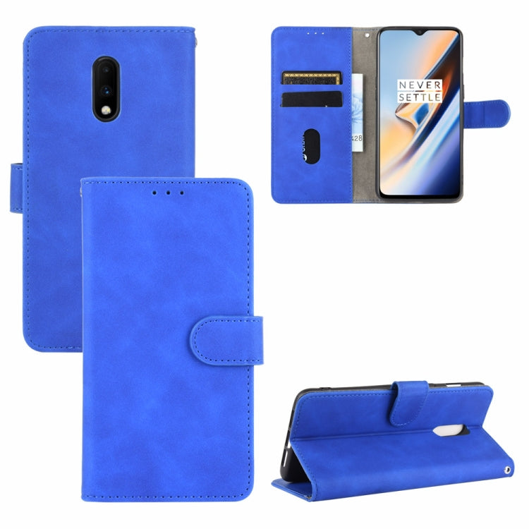 Solid Color Skin Feel Magnetic Buckle Horizontal Flip Calf Texture PU Leather Case with Holder & Card Slots & Wallet, For OnePlus 6T, For OnePlus 7, For BlackBerry Priv, For OnePlus 7 Pro