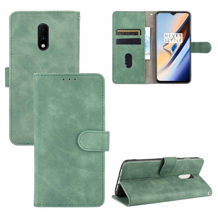 Solid Color Skin Feel Magnetic Buckle Horizontal Flip Calf Texture PU Leather Case with Holder & Card Slots & Wallet, For OnePlus 6T, For OnePlus 7, For BlackBerry Priv, For OnePlus 7 Pro