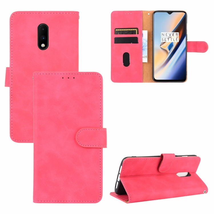 Solid Color Skin Feel Magnetic Buckle Horizontal Flip Calf Texture PU Leather Case with Holder & Card Slots & Wallet, For OnePlus 6T, For OnePlus 7, For BlackBerry Priv, For OnePlus 7 Pro
