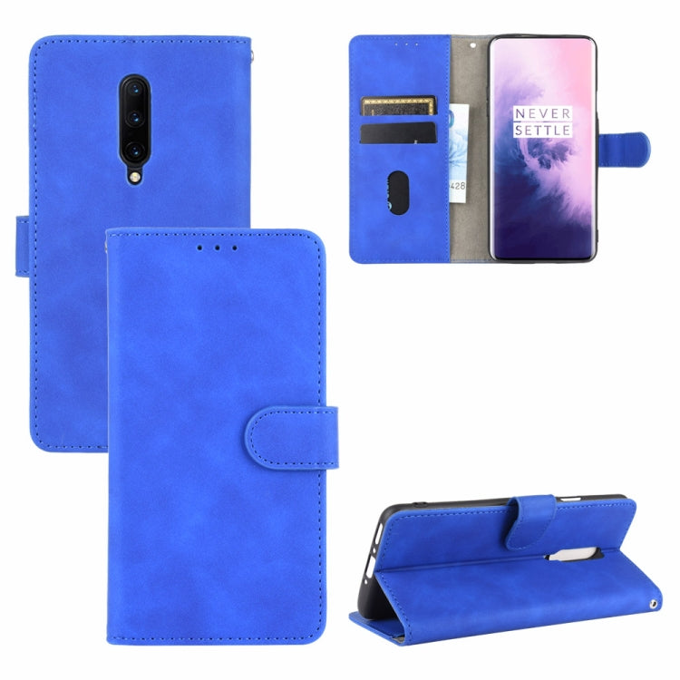 Solid Color Skin Feel Magnetic Buckle Horizontal Flip Calf Texture PU Leather Case with Holder & Card Slots & Wallet, For OnePlus 6T, For OnePlus 7, For BlackBerry Priv, For OnePlus 7 Pro